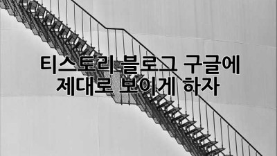 티스토리 블로그, 구글에 제대로 보이게 하자!